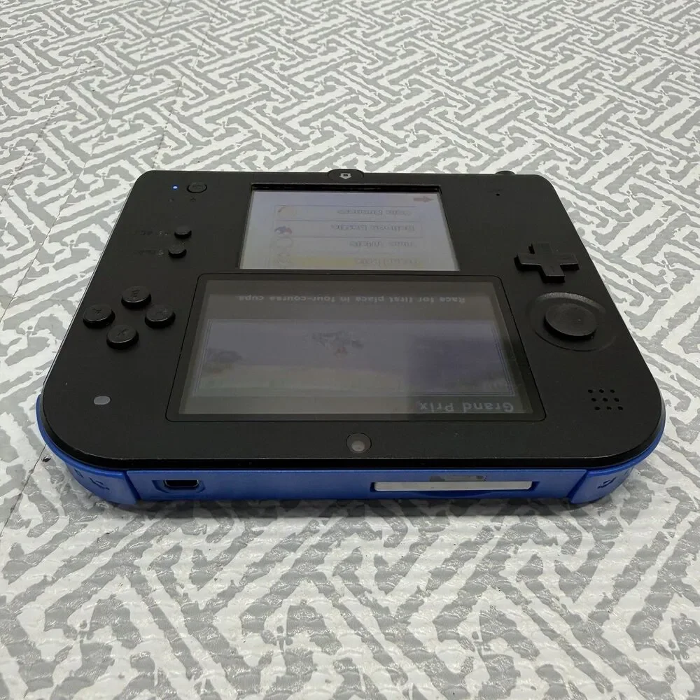 Nintendo 2DS Black & Blue Bundle w/ Mario Kart 7, Charger, 2GB SD Card & Stylus